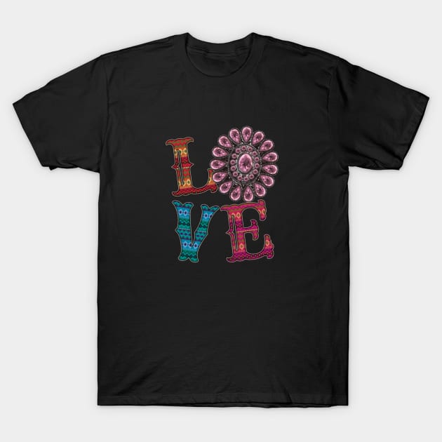 Love Hot Pink Gem Stone T-Shirt by DigitalCreativeArt